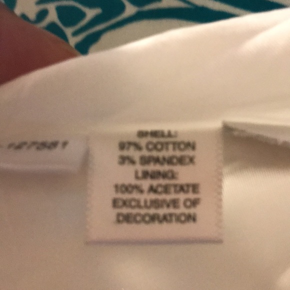 Ann Taylor Petites Lined Halter A Line Dress, Size: 0P, Color: Turquoise & White - Picture 8 of 10